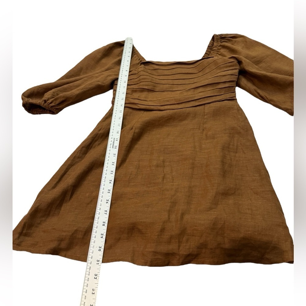 Faithfull The Brand Venezia Mini Dress Cinnamon Size S - Picture 14 of 16